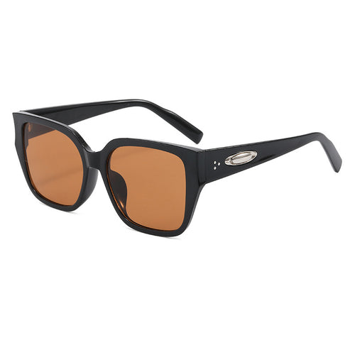 Damen Sonnenbrille im modernen quadratischen Design mit klaren Gläsern Karnz