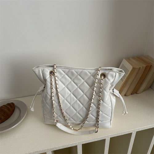 Gepolsterte Kunstleder-Shopper-Tasche