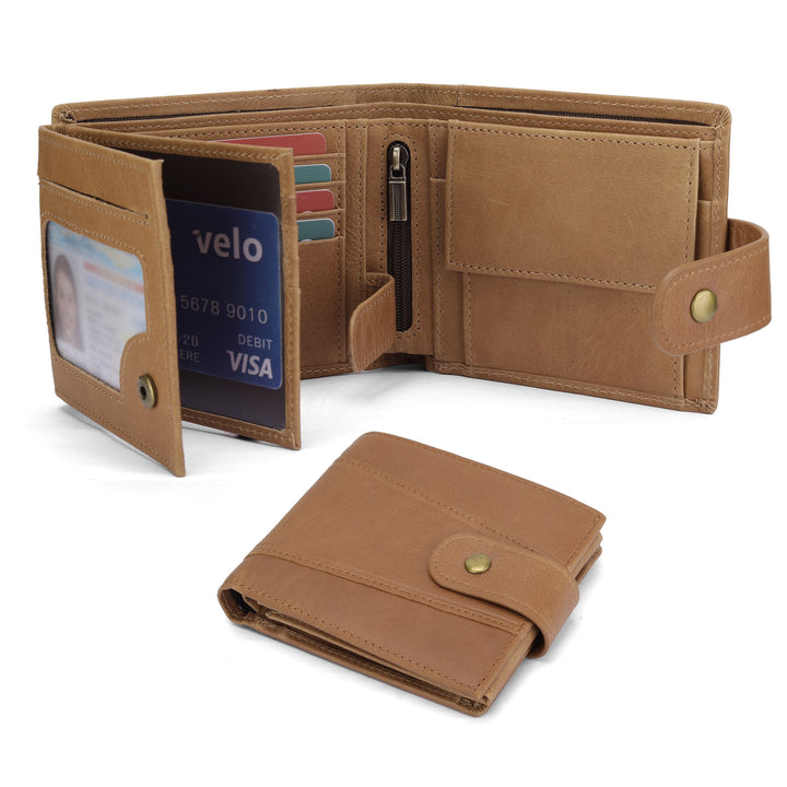 Klassische Bi-Fold Leder Geldbörse Karnz