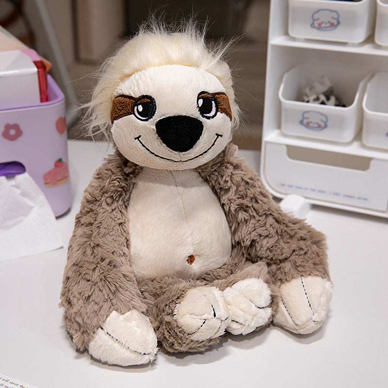 Plüsch Waschbär Weiches Fell Sitzendes Plüschtier mit besticktem Gesicht und flauschigem Schwanz Karnz