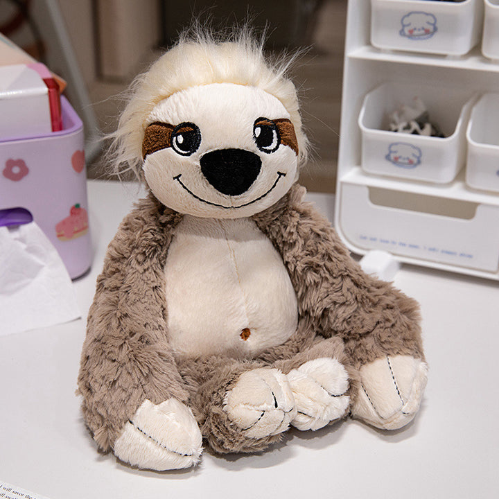 Plüsch Waschbär Weiches Fell Sitzendes Plüschtier mit besticktem Gesicht und flauschigem Schwanz Karnz