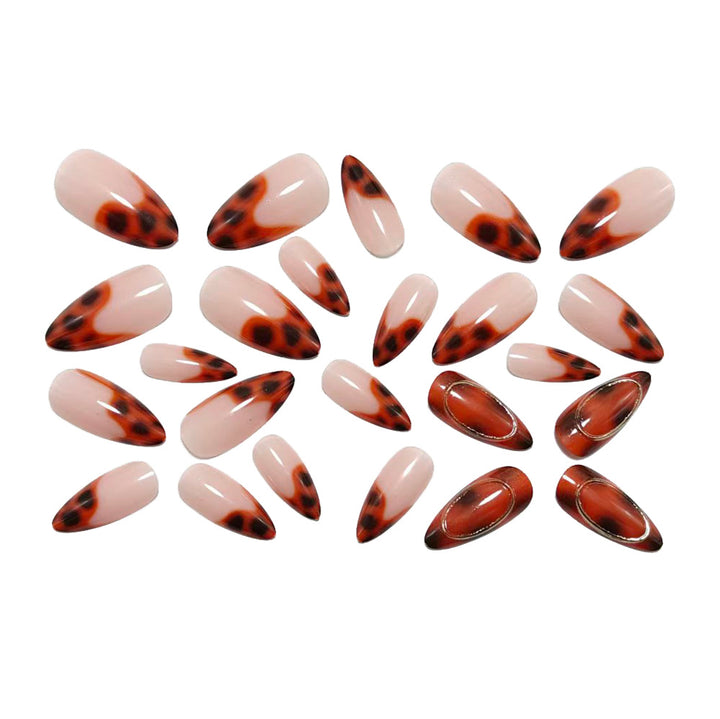 Glänzende Kunstnägel Im Eleganten Teardrop-Design Karnz