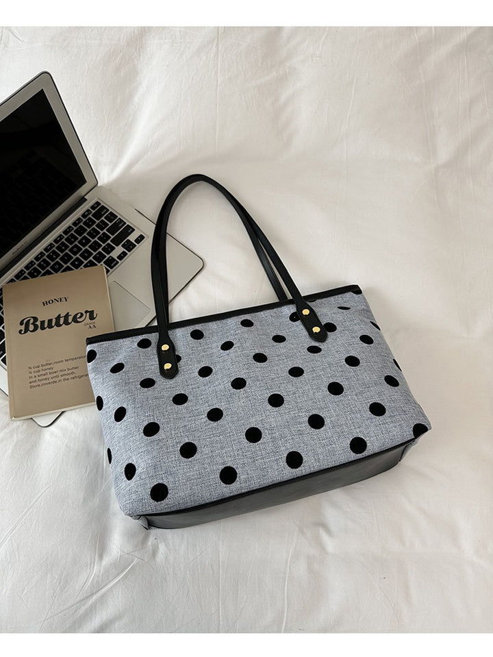 Stylische gepunktete Canvas-Tote-Tasche