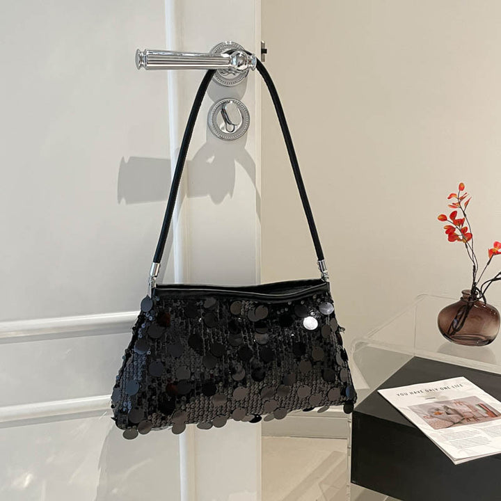 WoGlamorous Pailletten Abend Schultertasche Karnz