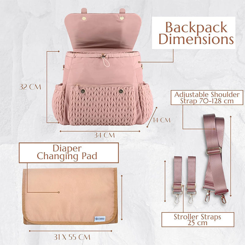 Gepolsterter Rucksack mit Geflochtenem Design Karnz