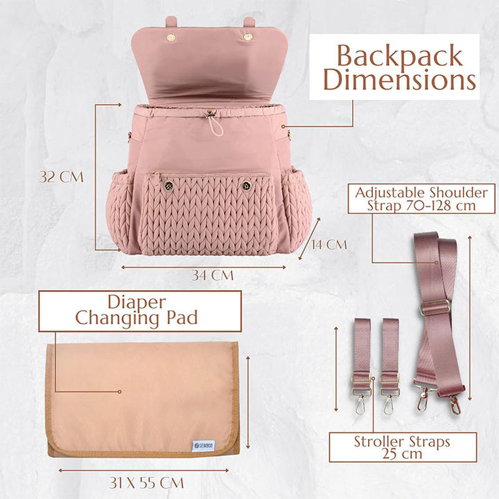Gepolsterter Rucksack mit Geflochtenem Design Karnz