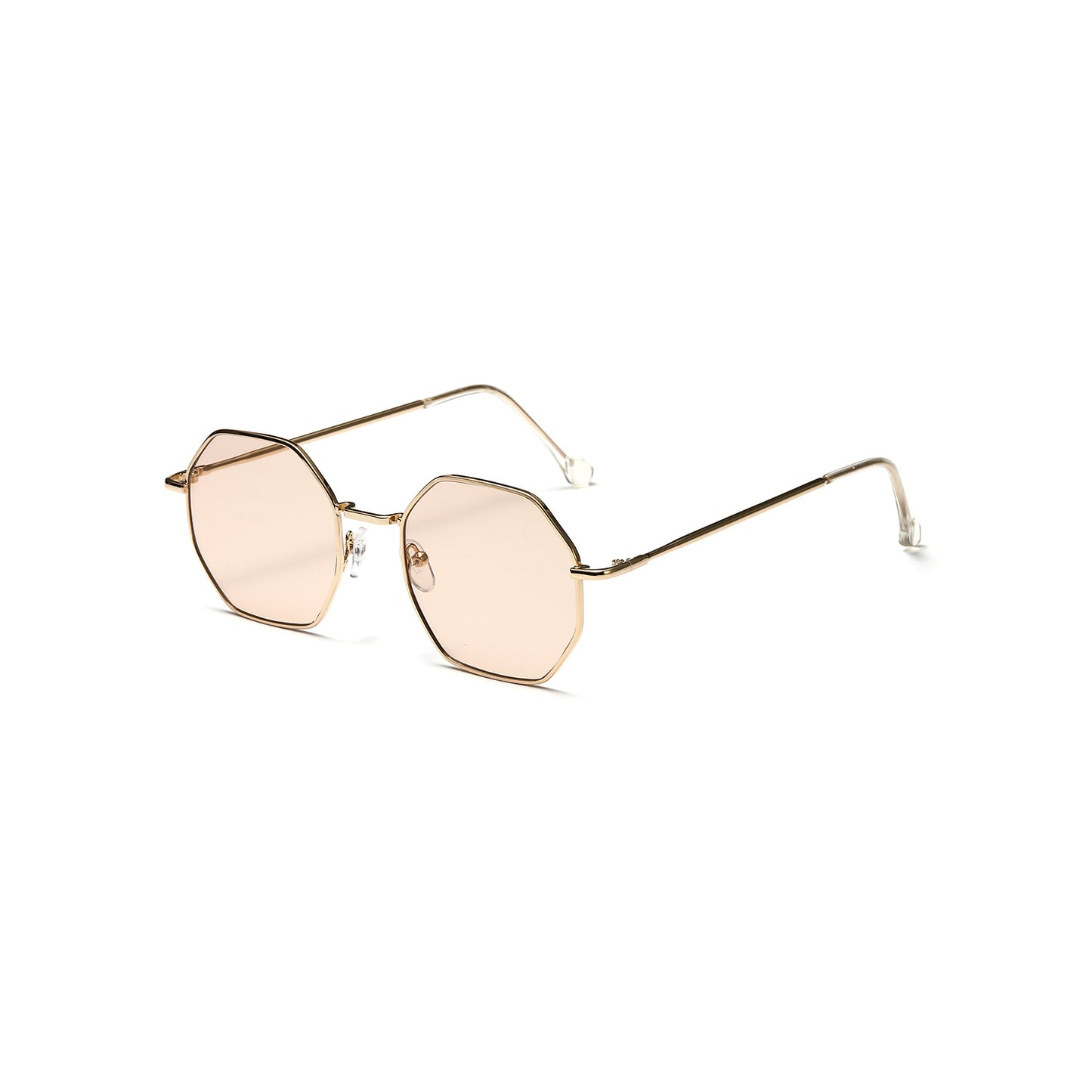 Damen octagonale Sonnenbrille mit eleganten Metallakzenten Karnz