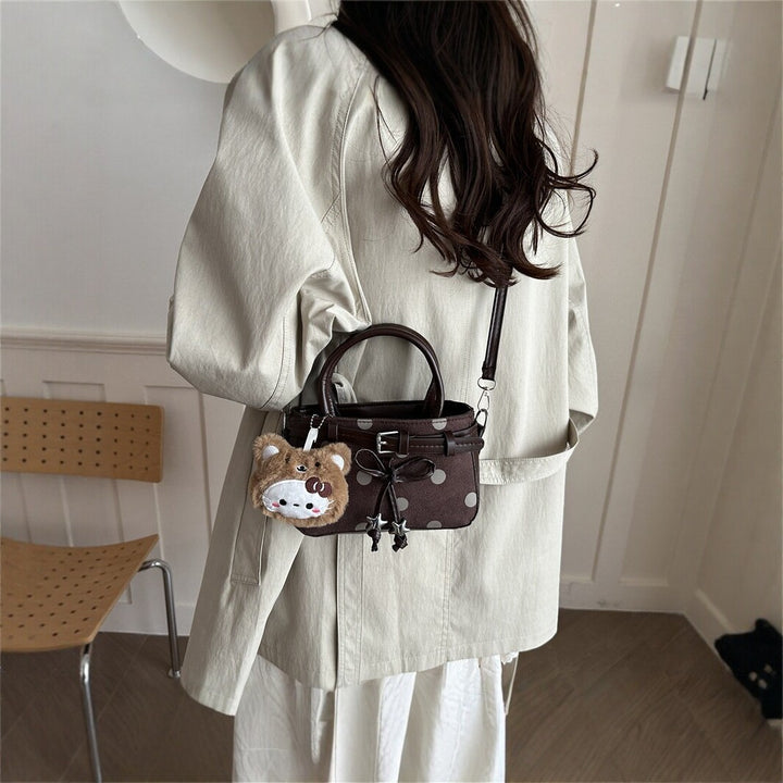 Polka Dot Mini-Handtasche mit Crossbody-Träger