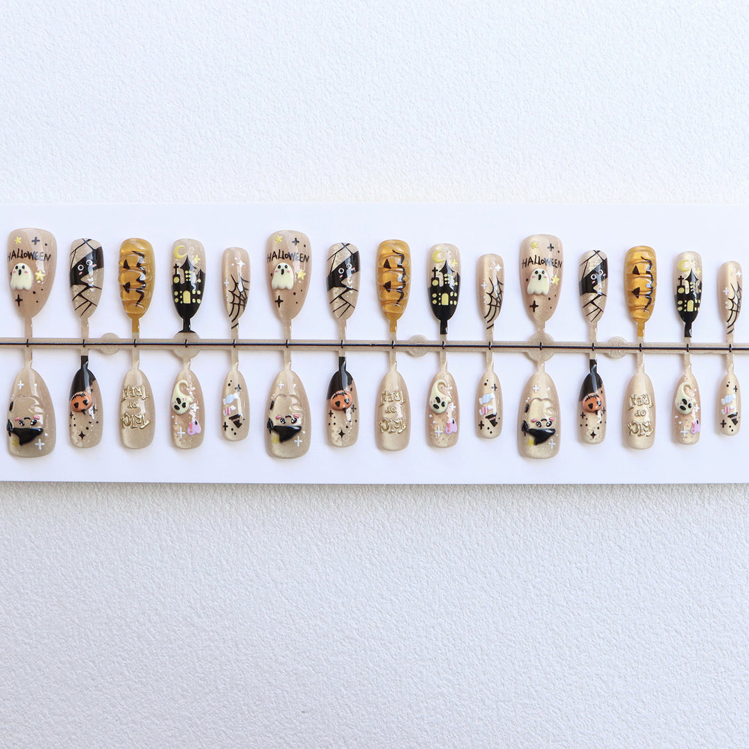 Halloween-Themen Press-On Nail Set Karnz