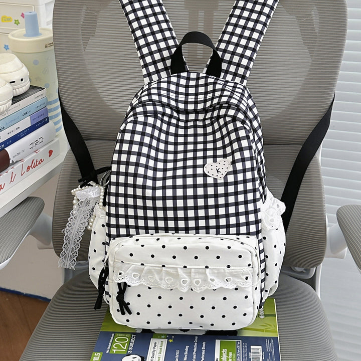 Verspielt Karomuster Rucksack