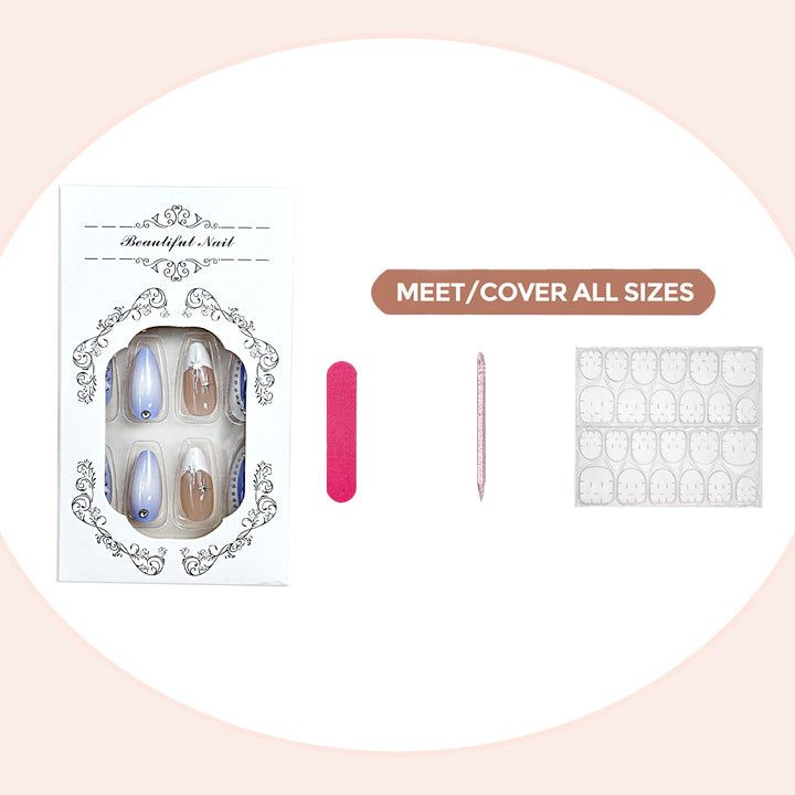 Elegantes Press-On Nail Art Kit Karnz