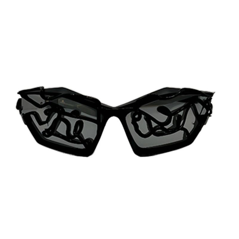 Damen Sportliche Sonnenbrille mit futuristischem Design Karnz