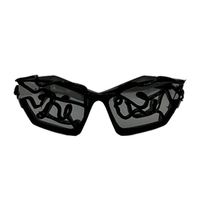 Damen Sportliche Sonnenbrille mit futuristischem Design Karnz