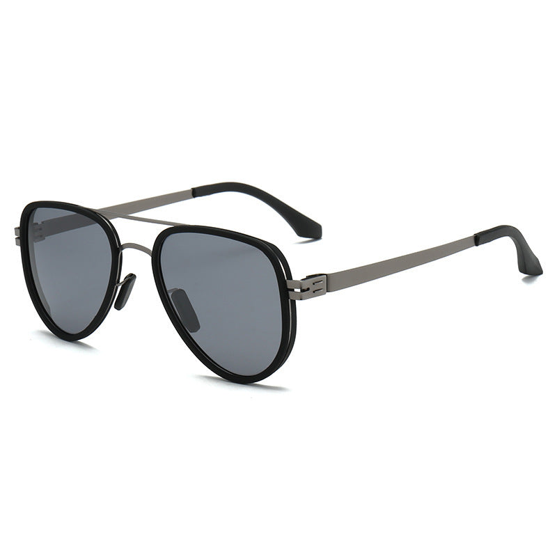 Damen Aviator-Sonnenbrille mit robustem Metallrahmen und polarisierenden Gläsern Karnz