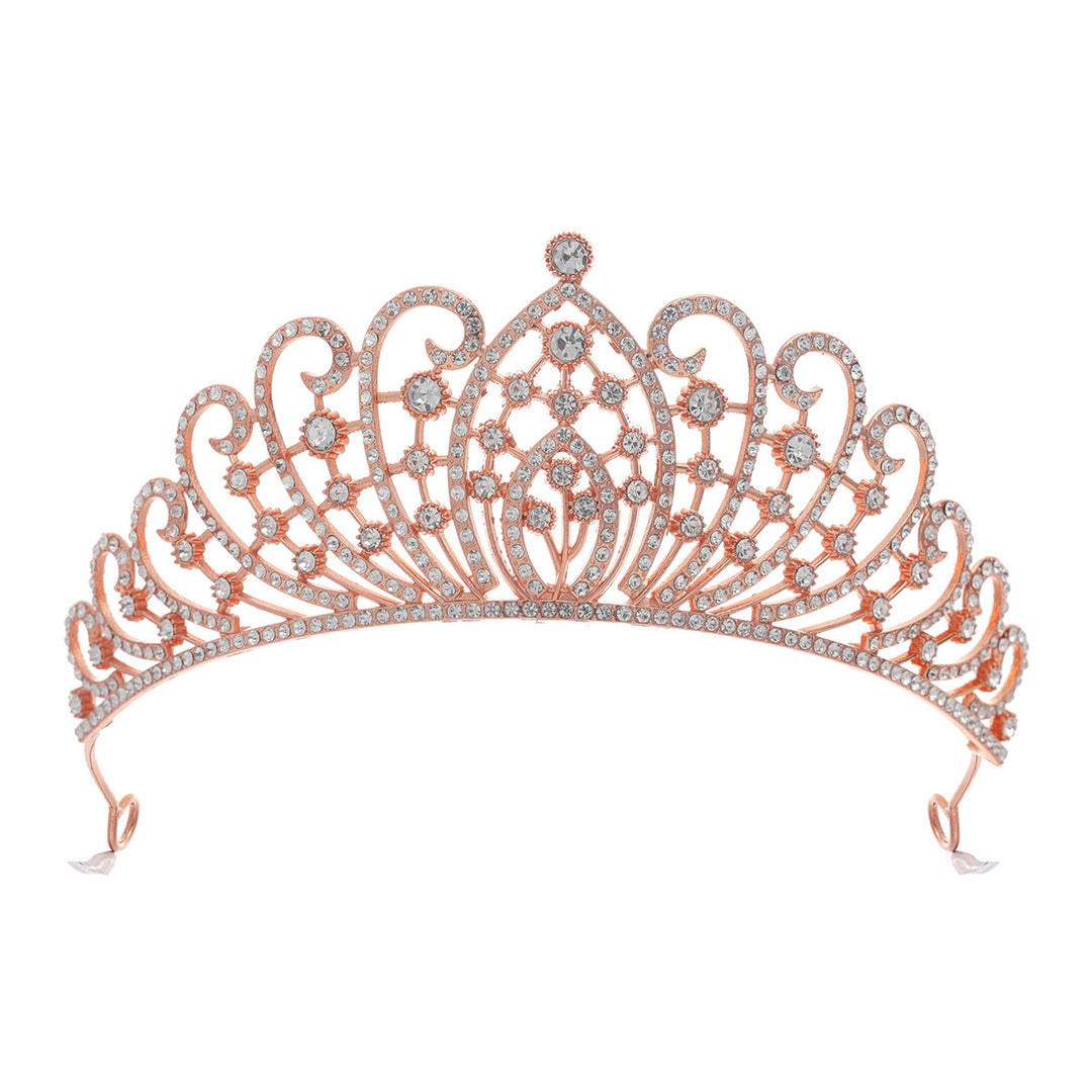 Damen Elegante Strass-Tiara mit floralen Details Karnz