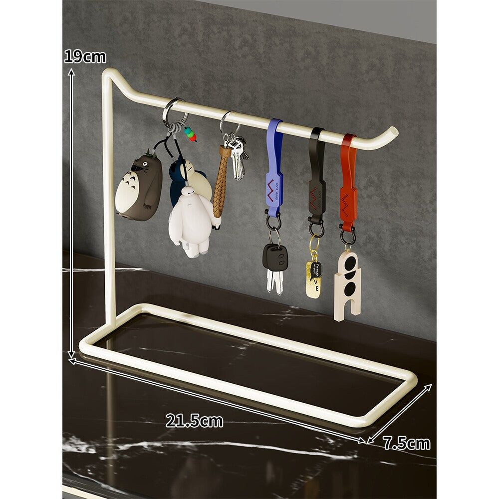 Desktop Schlüsselanhänger Organizer Stand Minimalistischer Metall Hängender Schlüsselhalter Rack