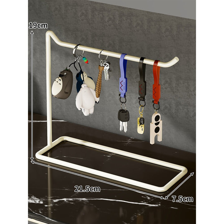 Desktop Schlüsselanhänger Organizer Stand Minimalistischer Metall Hängender Schlüsselhalter Rack