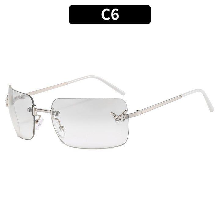 Schmetterlings-Akzent Übergroße Schild-Sonnenbrille