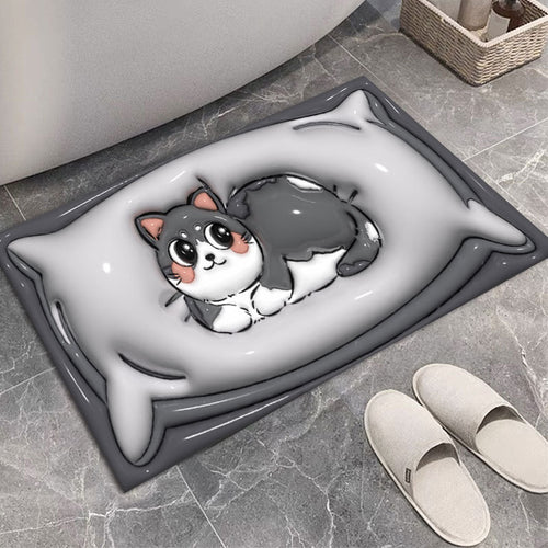 Plüsch Cartoon Katze Kissen Badezimmermatte