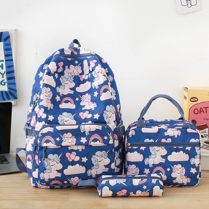 Rucksackset mit Buntem Einhorn-Motiv Karnz