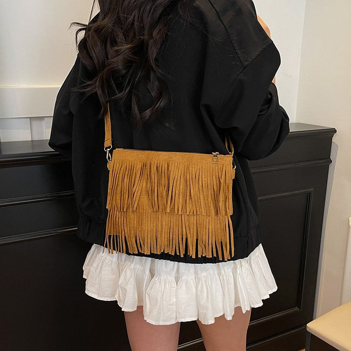 WoStylish Fransen Crossbody Tasche Karnz
