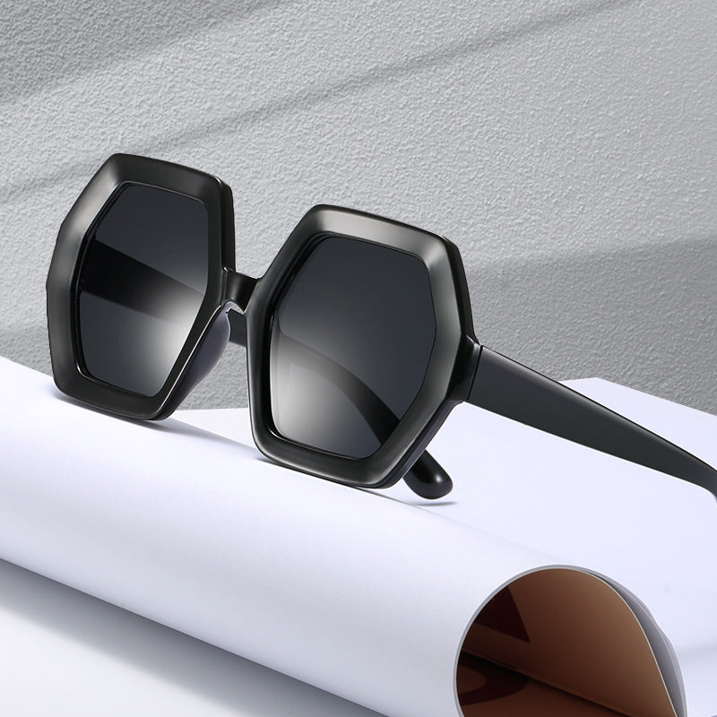 Damen hexagonale Sonnenbrille mit komfortablem Rahmen Karnz