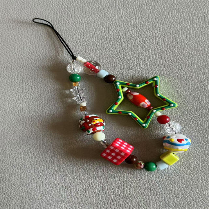 Festive Beaded Charm Handy Lanyard Karnz