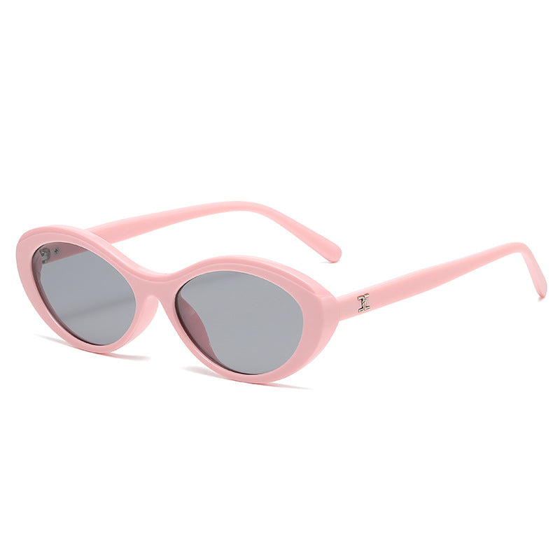 Damen stilvolle Sonnenbrille im ovalen Design Karnz