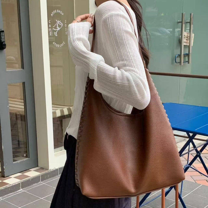 Moderne Vegane Leder Schlappe Tote Tasche