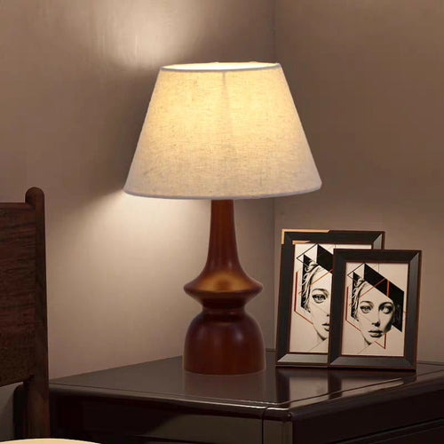Vintage inspirierte Leinen Shade Tischlampe