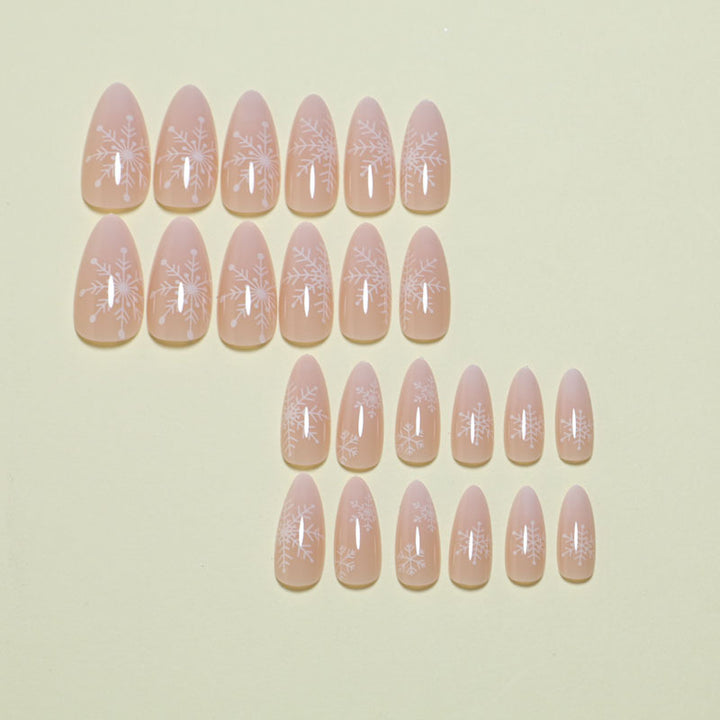 Künstlerisches Glitter Press-On Nagelset Karnz