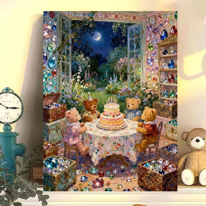 Verspielt Kaninchen Szene Leinwand Kunst Druck Karnz