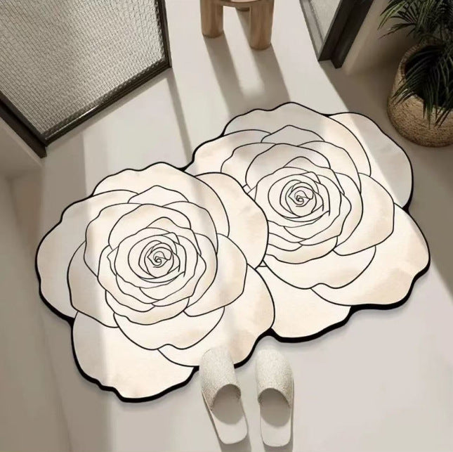 Blumenförmige Badezimmermatte