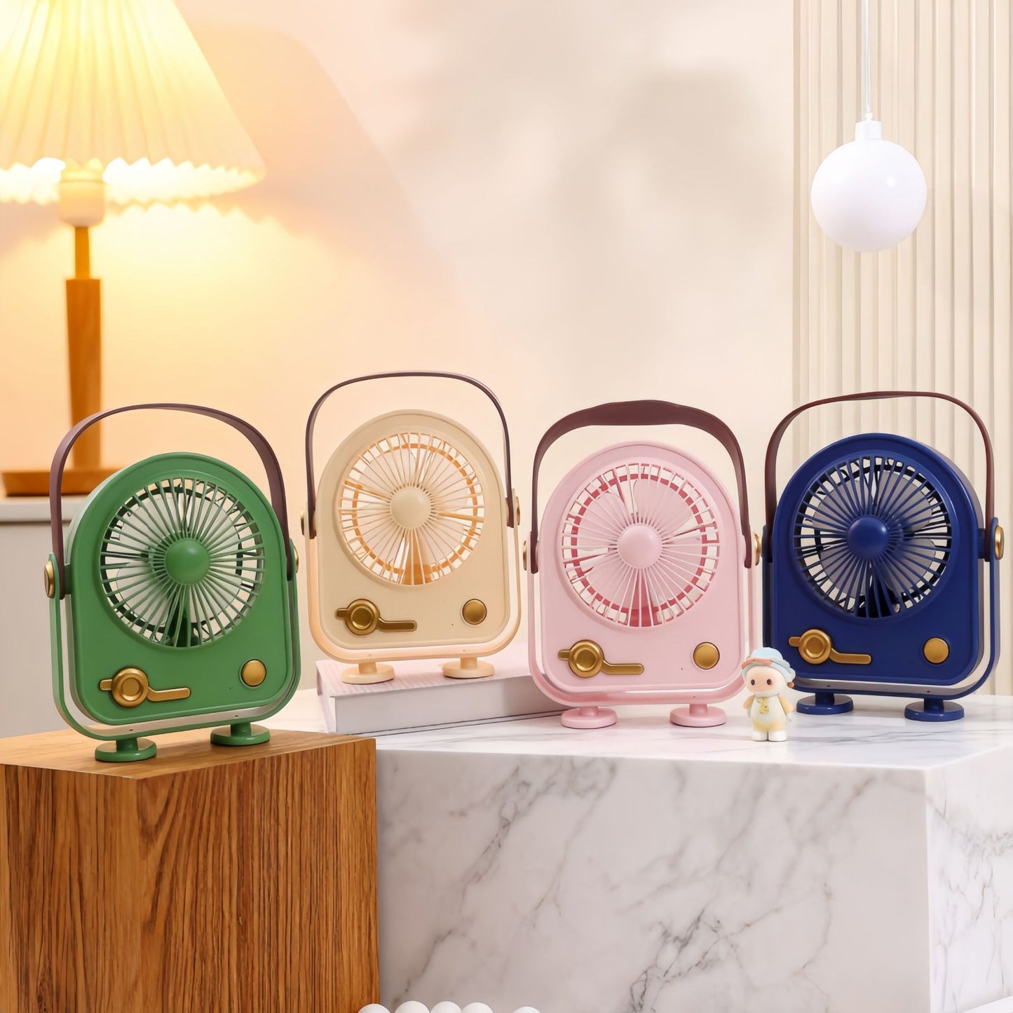 Damen Tragbarer Retro Ventilator Karnz