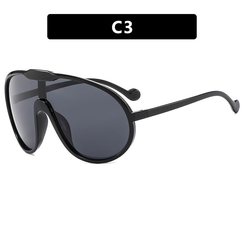 Damen futuristische transparente Sonnenbrille mit eleganter Form Karnz