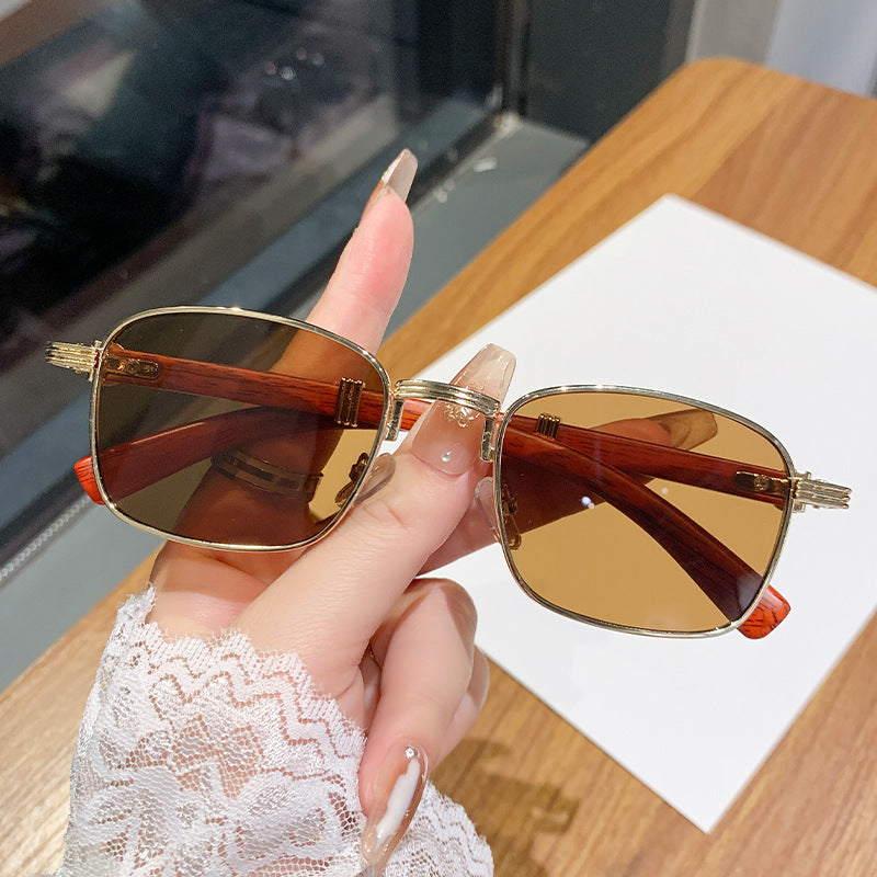 Damen Sonnenbrille mit luxuriösem Holzrahmen Karnz