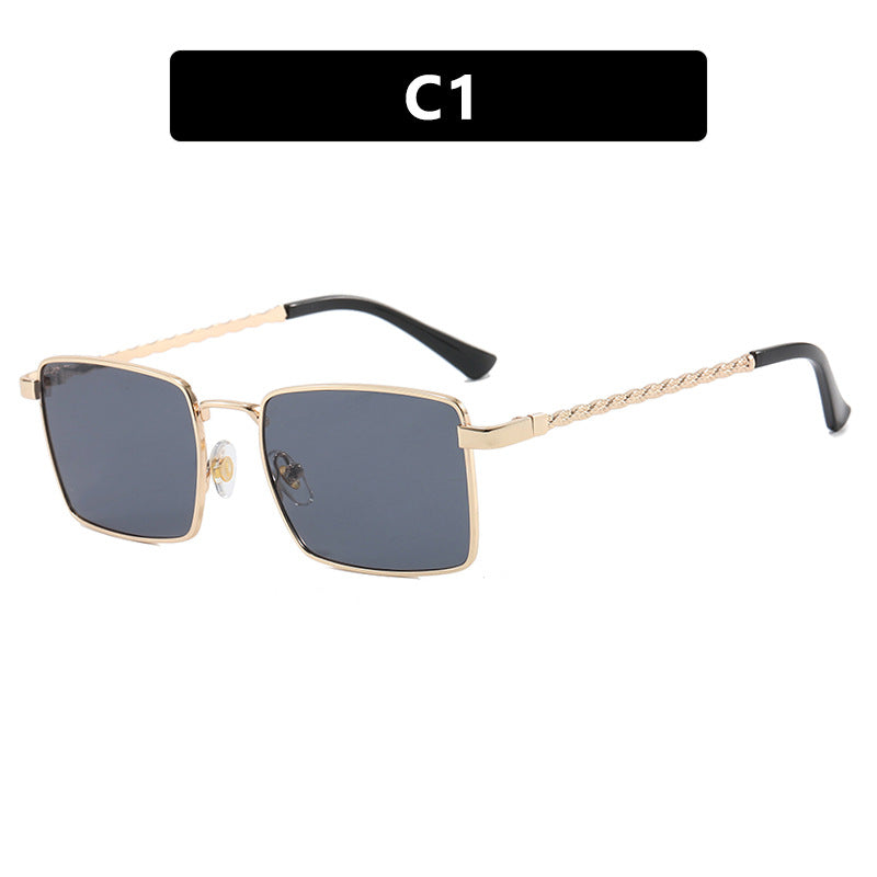 Damen quadratische Sonnenbrille mit elegantem Metallrahmen Karnz