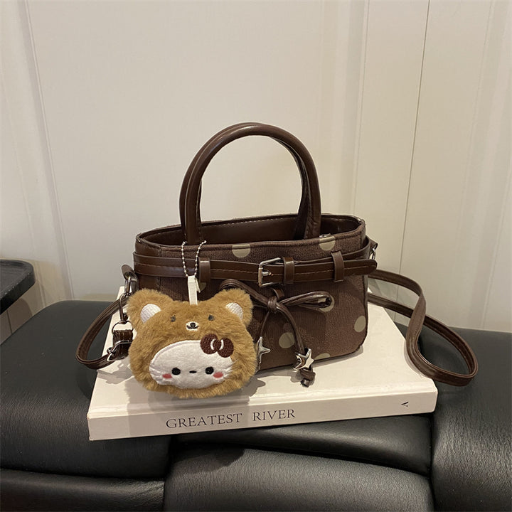 Polka Dot Mini-Handtasche mit Crossbody-Träger