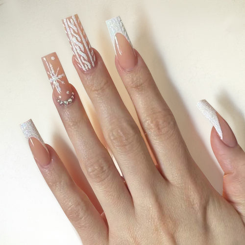 Urlaubs-themed dekorative Press-On Nagel Set Karnz