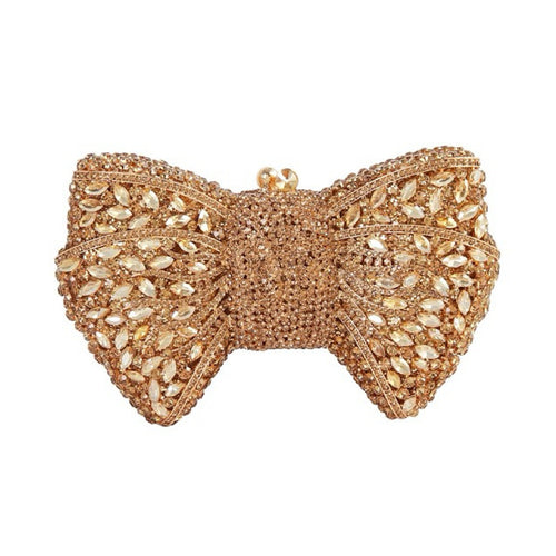 Bogenförmige Strass-Clutch