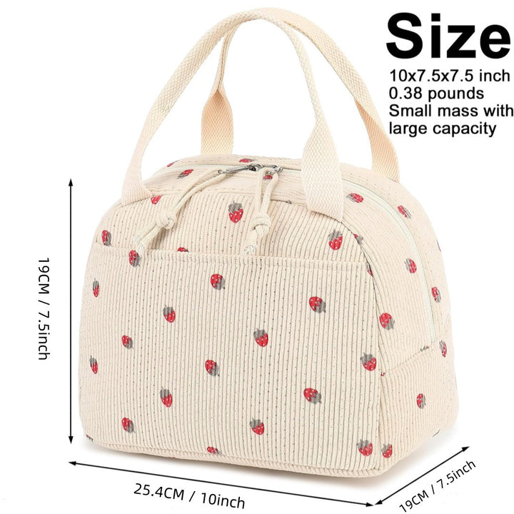 Charmante Erdbeer Print Isolierte Lunch Tasche