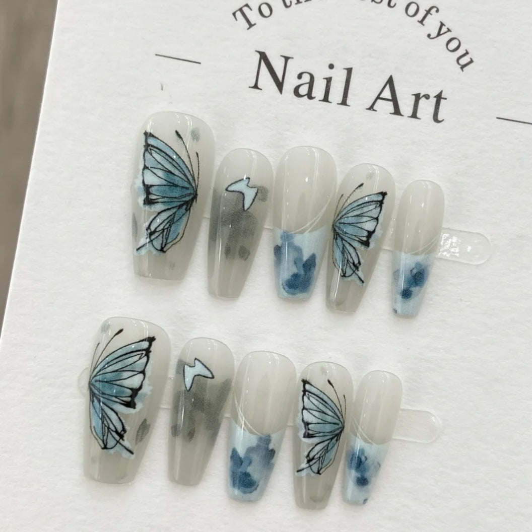 Künstlerisches Schmetterlingsdesign Press-On Nagel Set