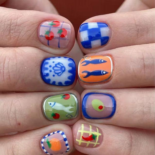 Verspielt Künstlerisches Nageldesign Karnz