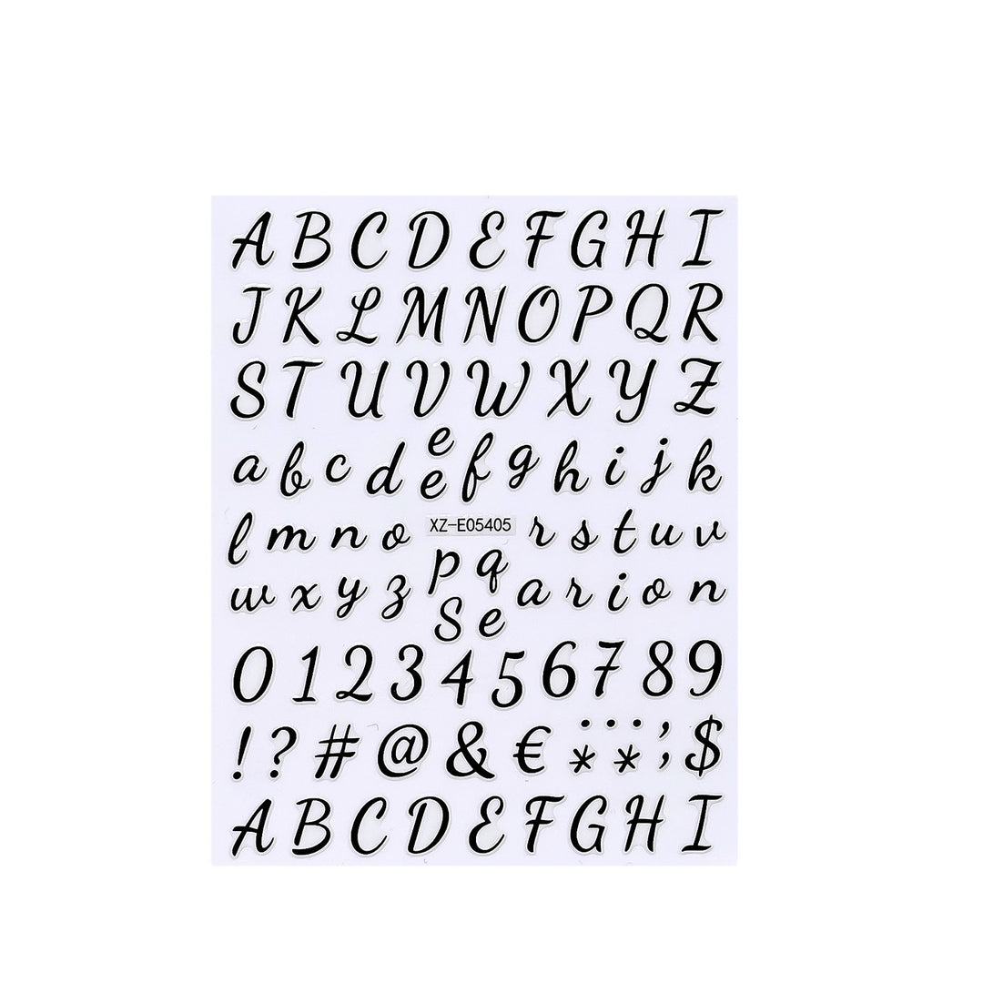 Dekorative Nagelkunst Buchstaben Aufkleber