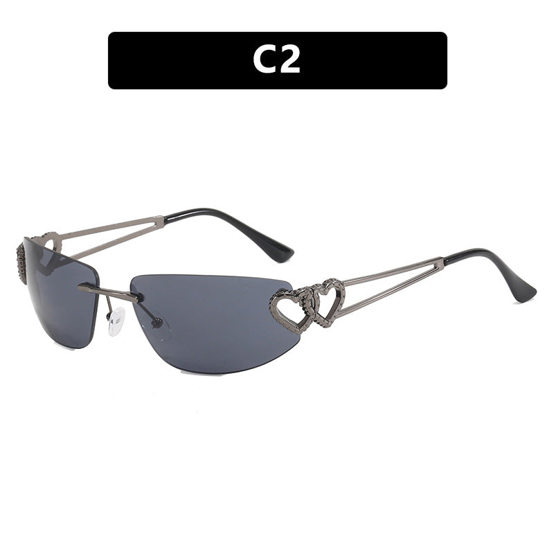 Damen Cat-Eye Sonnenbrille mit einzigartigem Herz-Design und schützendem UV-Filter Karnz
