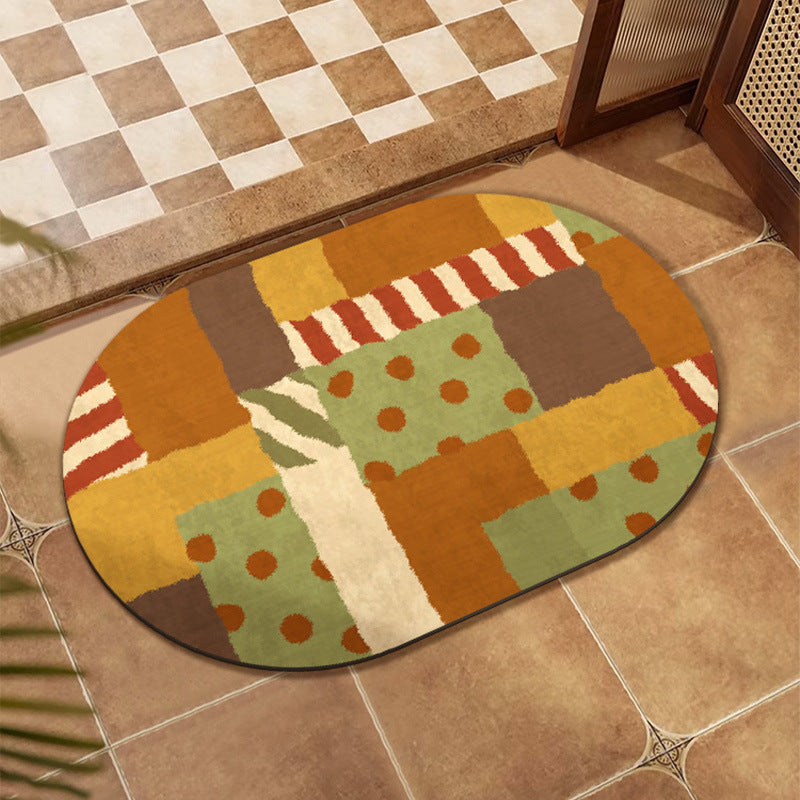 Buntes Patchwork-Design Bodenmatte Karnz