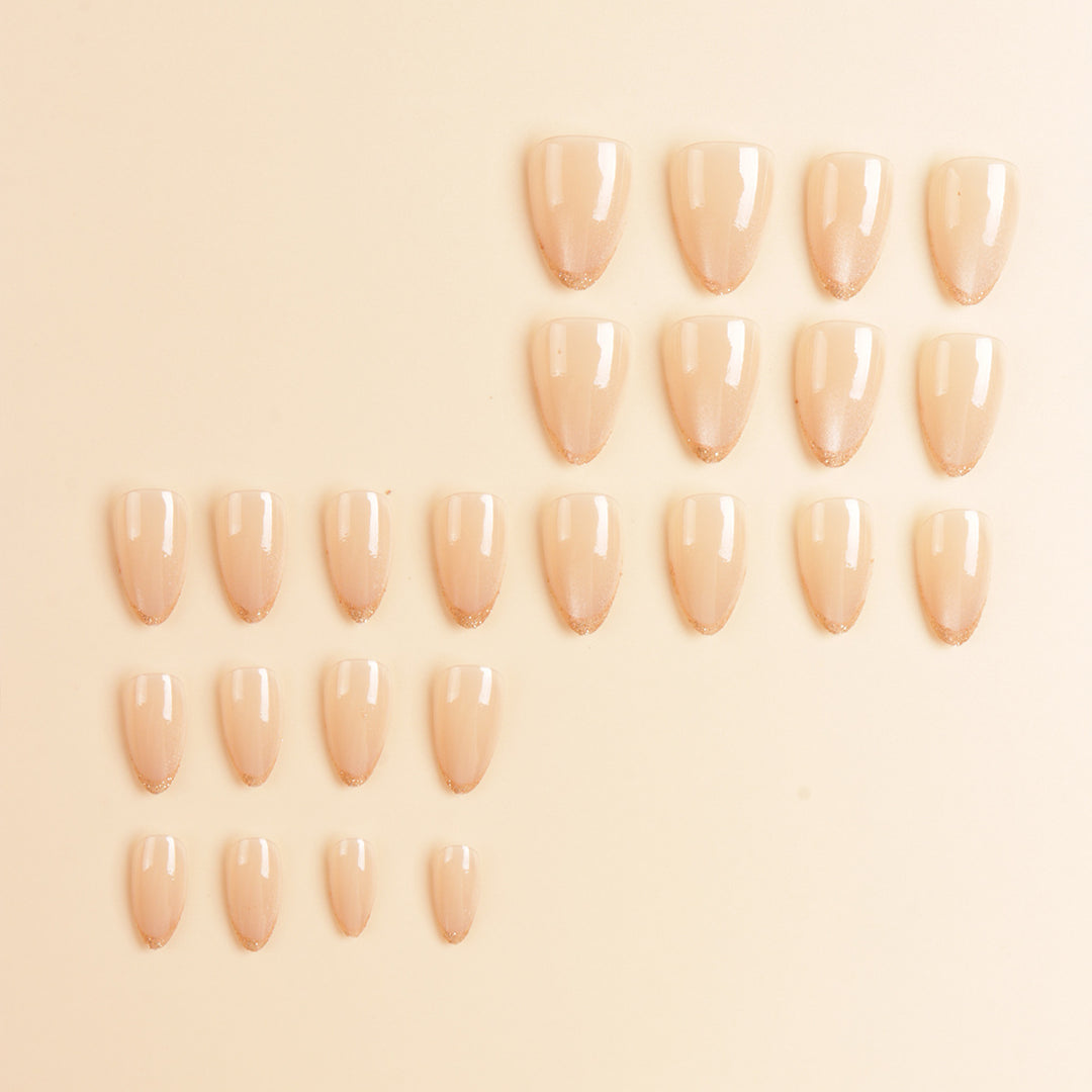 Elegante Ombre Glitzer Nagelspitzen Karnz