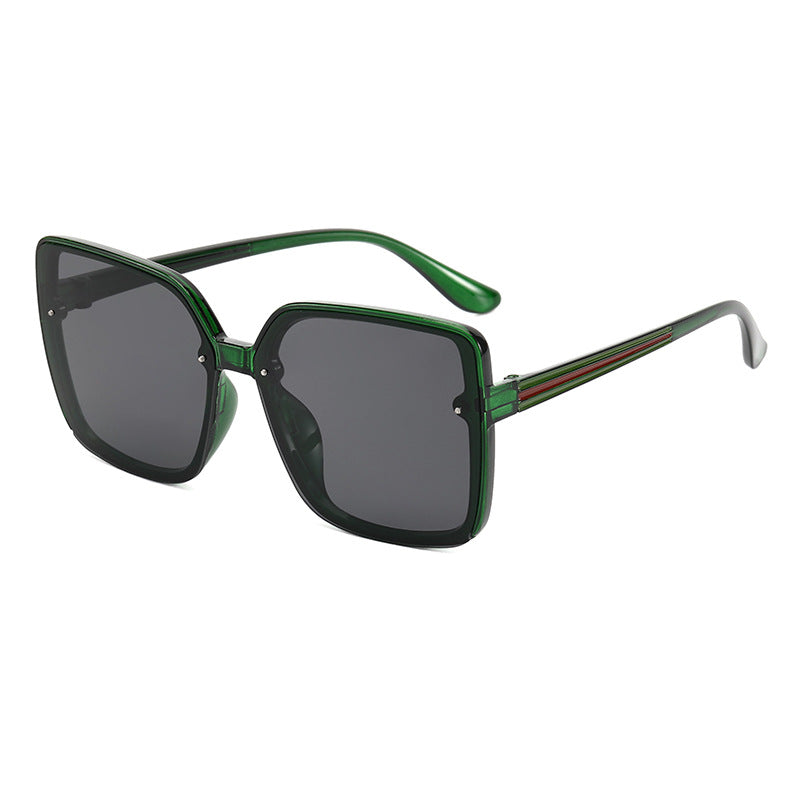 Damen Oversized-Quadrat-Sonnenbrille mit kontrastierendem Rahmen Karnz