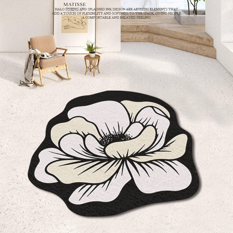 Floral förmiger Bereichsteppich