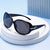Damen Elegante Oversized Sonnenbrille mit modischem Muster Karnz